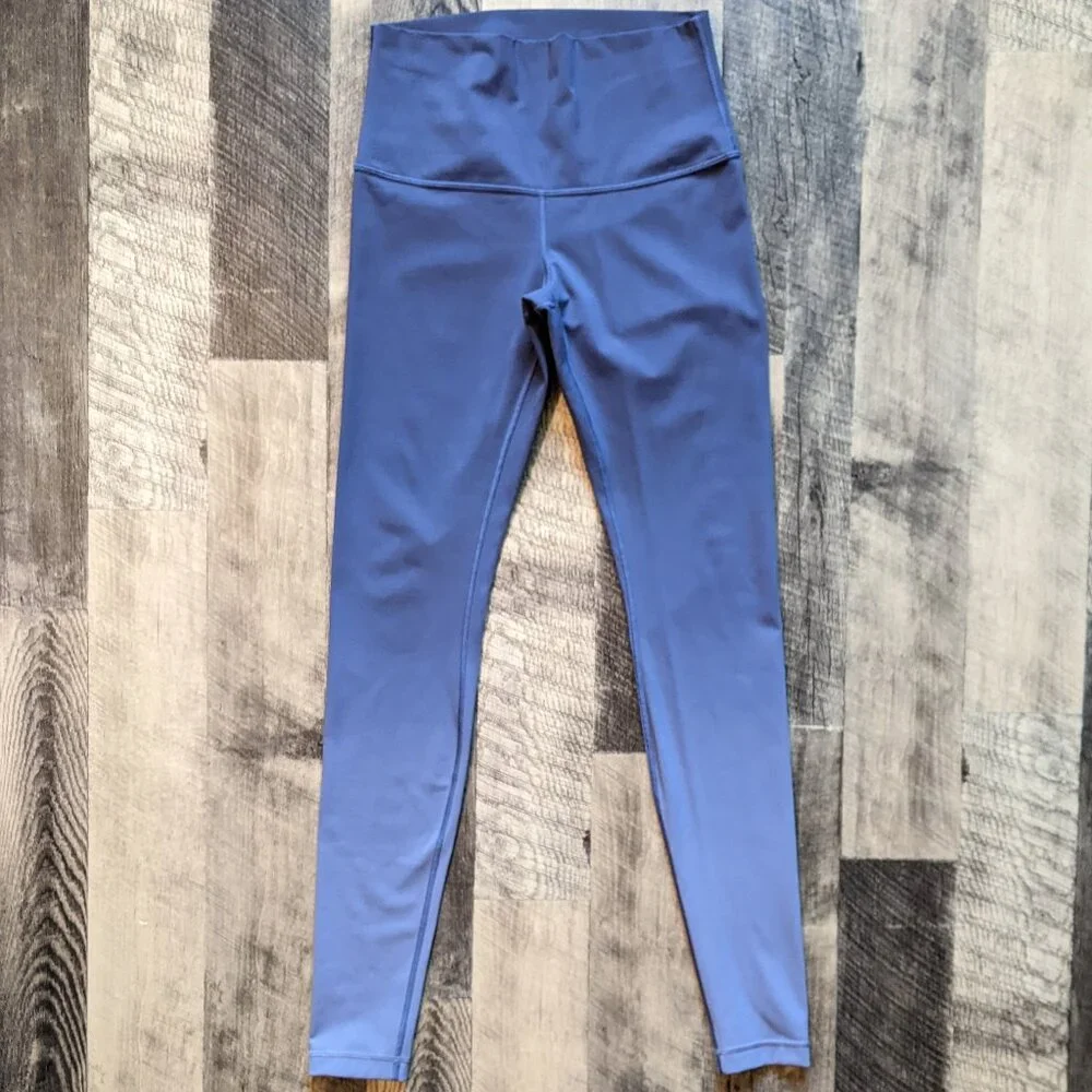 Lululemon Wunder Under Leggings High Rise Pants Ombre Grey Purple - Picture 2 of 6